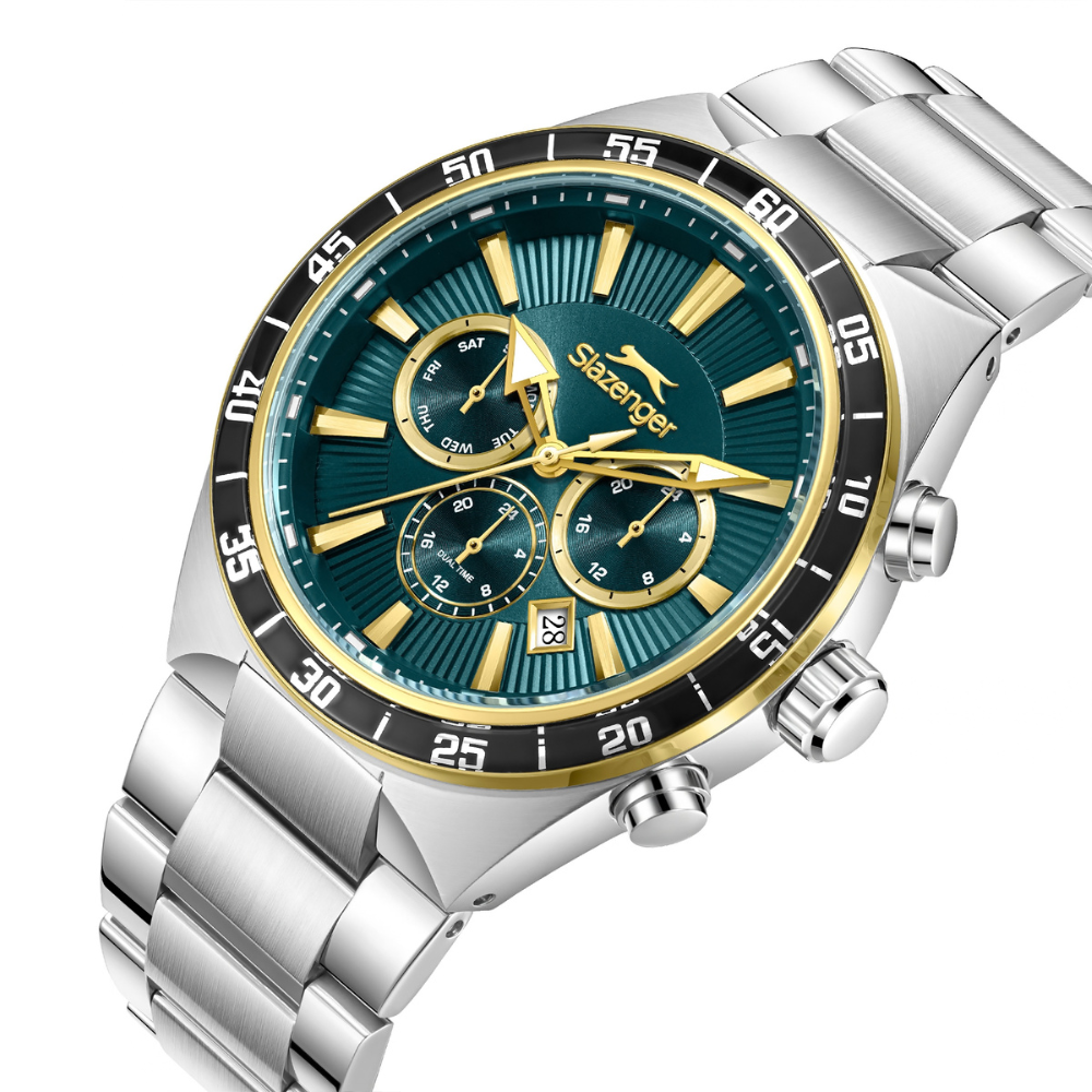 Slazenger Multifunction Dark Green Dial Men's Fashion Watch SL.09.2624.2.270