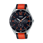 Casio Orange Leather Strap Men's Watch MTP-E310L-1A2V | 10535157