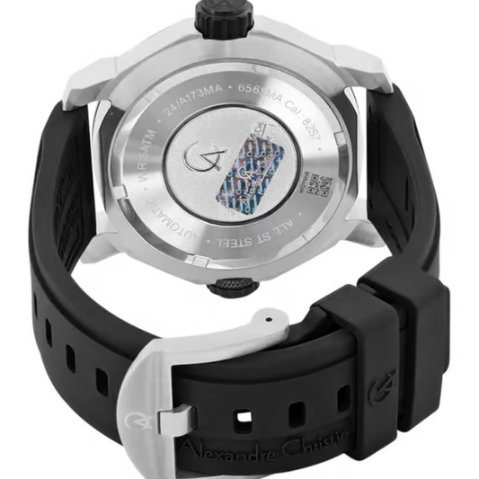 Alexandre Christie Open Heart Automatic Black Men's Watch 6565MARTBBA