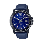 Casio Blue Leather Strap Men's Watch for MTP-VD01BL-2BV, MTP-VD01L-2BV | 10598085