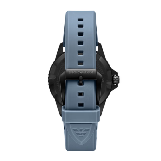 Emporio Armani Blue Dial Men's Quartz Silicone Watch AR11685