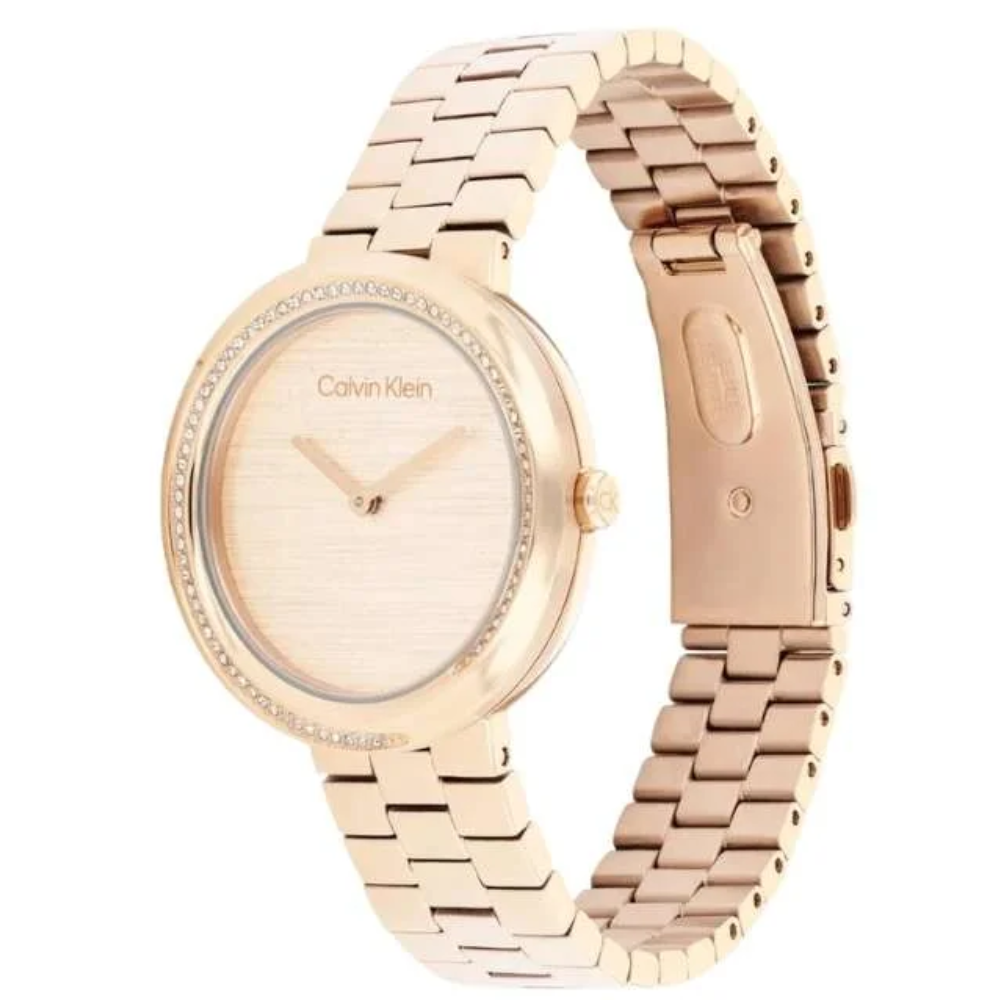 Calvin Klein Twisted Bezel Gold Women's Watch 25100166