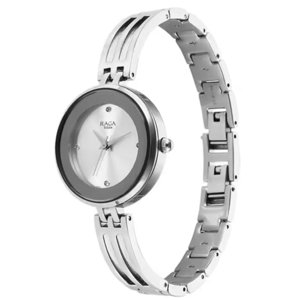 Titan Raga Showstopper Silver Women's Watch 95264SM01
