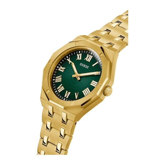 Guess Asset Astrological Gold Green Dial Mens Watch GW0575G2