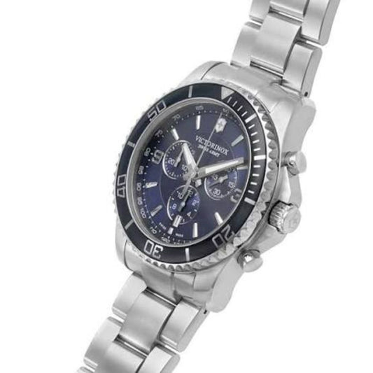 Victorinox Maverick Blue Dial Silver Band Men's Watch 241689
