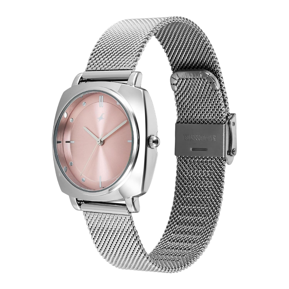 Fastrack Stunners X Special Edition Pink Dial Analog Watch for Women's 68043SM02