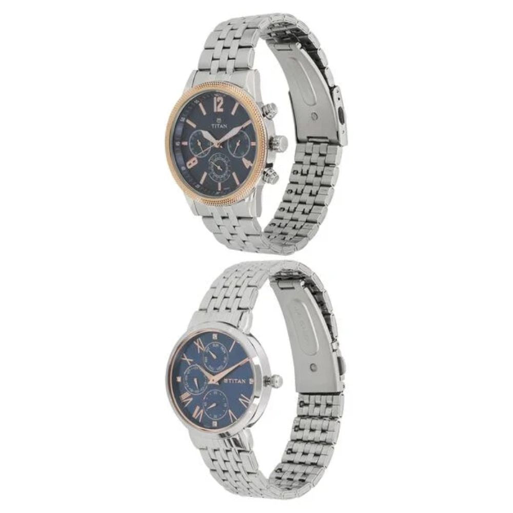 Titan Bandhan Midnight Blue Couple Watch 17342569KM01