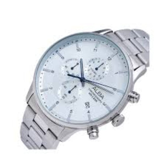 ALBA Chronograph Silver White Dial Men's Watch AM3767X1