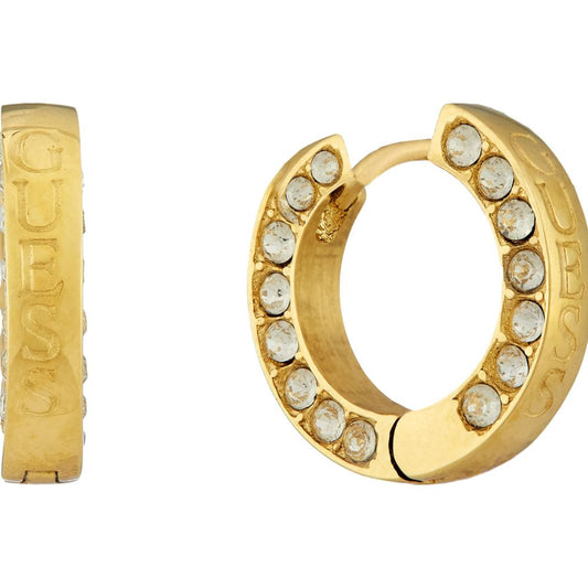GUESS Circle Lights Gold-Plated Women's Earrings UBE03160YG