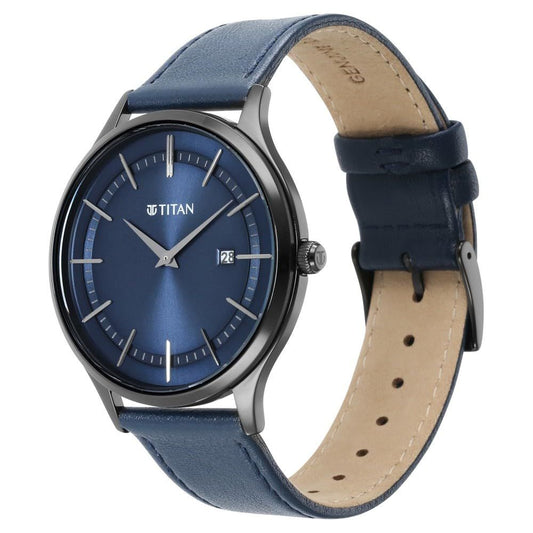 Titan Classique Slimline Blue Men's Watch 90142NL01