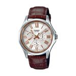 Casio Brown Leather Strap Men's Watch MTP-E311LY-7AV | 10537162
