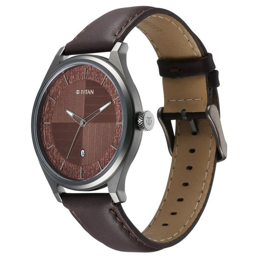 Titan Neo Economy Brown Men's Watch 1802QL02