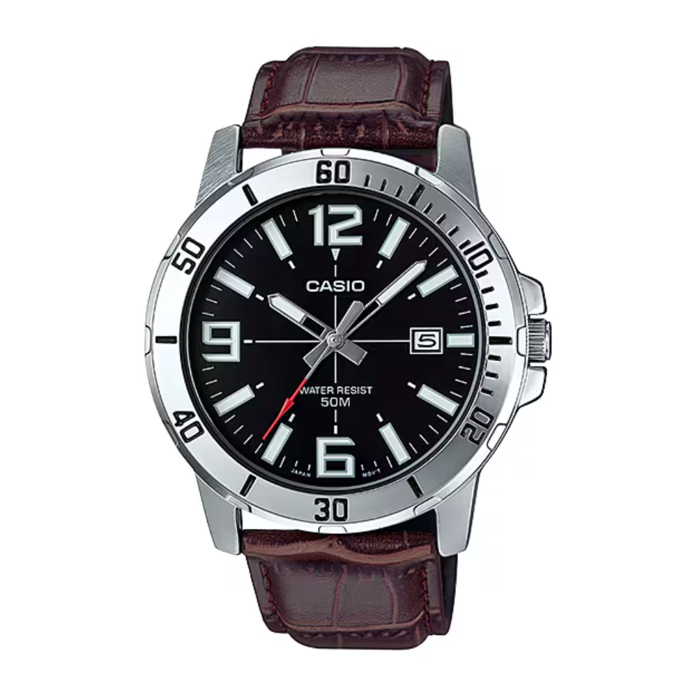 Casio Brown Leather Strap Men's Watch MTP-VD01L-1BV, MTP-VD01L-7BV, MTP-VD01L-7CV, MTP-VD01L-8EV | 10563069