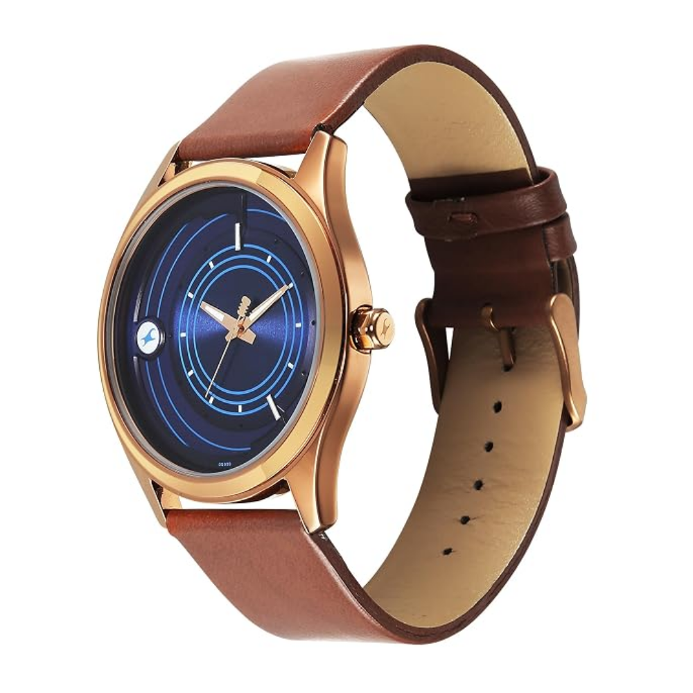 Fastrack Groove Quartz Blue Round Dial Men's Analog Watch 3317QL01