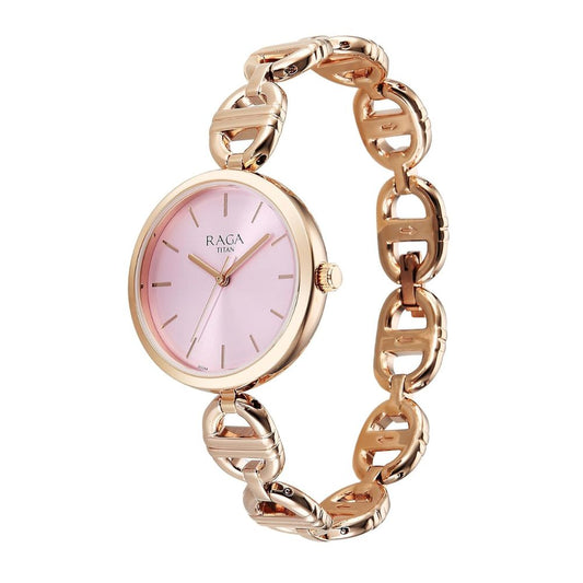 Titan Raga Showstopper Rose Gold Women's Watch 95353WM01
