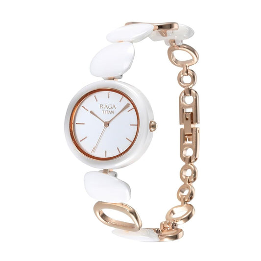 Titan Raga Ceramics White Women's Watch 95146KD05