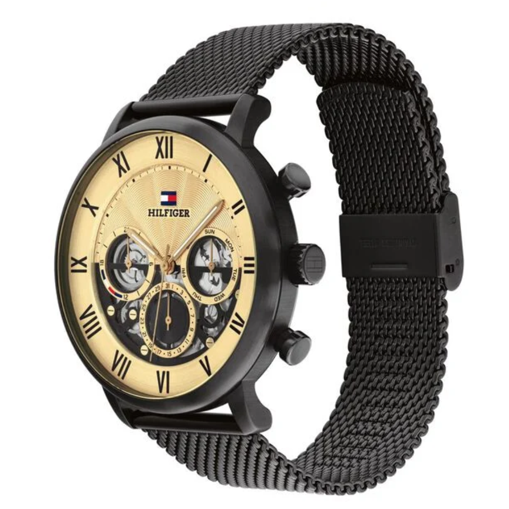 Tommy Hilfiger Multifunction Golden Dial Men's Watch TH1710568