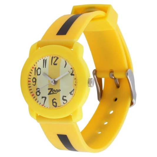 Zoop Yellow Dial Yellow Strap Boys Girls Kids Analog Watch 3025PP03