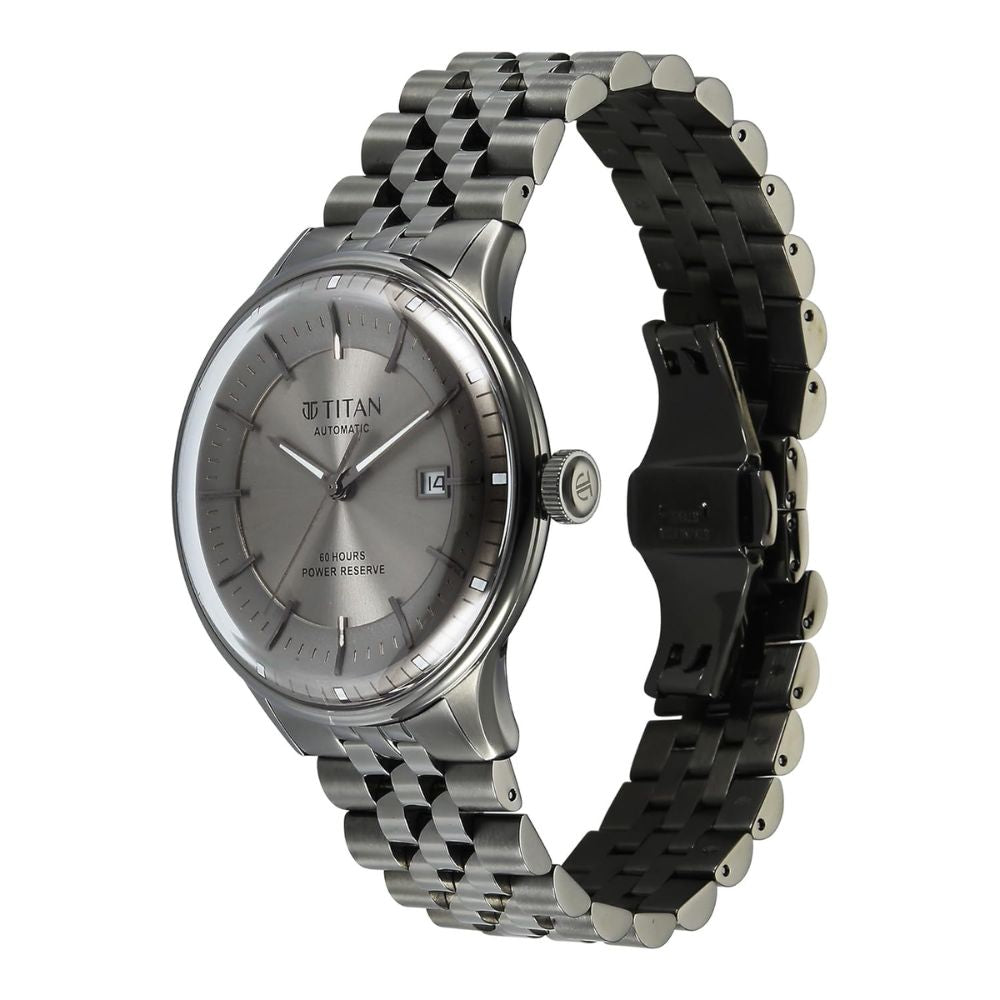 Titan Weekender Gun Dark Gun Men's Watch 90201QM02
