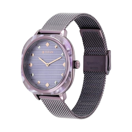 Titan Purple Glitz Purple Women's Watch 95212KM02