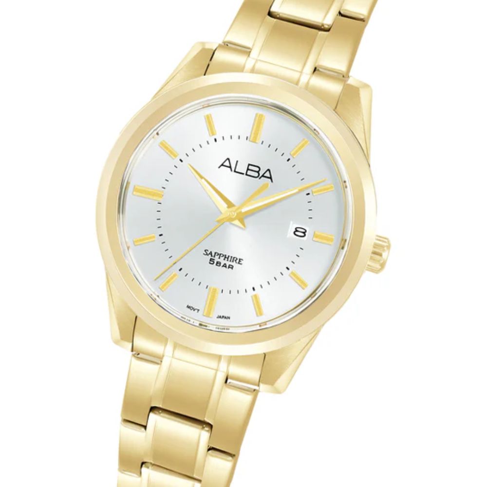 ALBA Gold Tone Sapphire Men Watch AS9V18X1