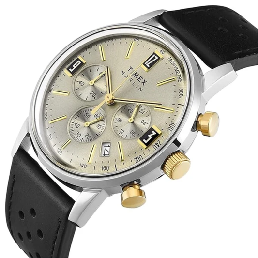 Timex Marlin Beige Dial Analogue Chronograph Men's Watch TWEG26705