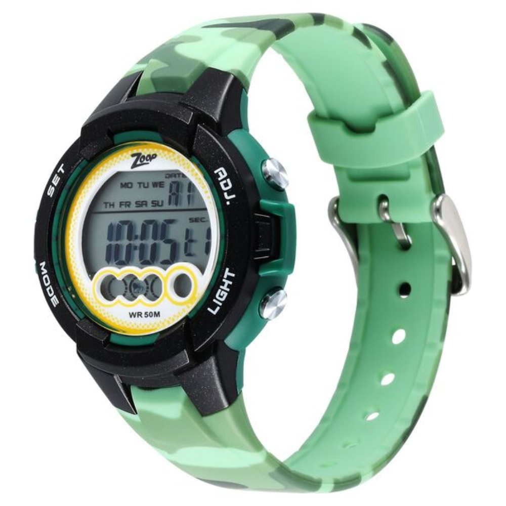 Zoop Camouflage Digital Watch Green Digital Dial Boys Kids 16019PP01