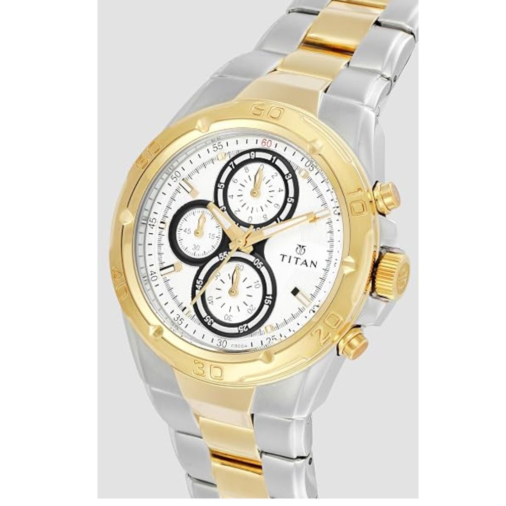 Titan Regalia White Men's Watch 9308BM01