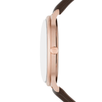 Emporio Armani Minimalist White Dial Men's Quartz Analog Leather Watch AR11572