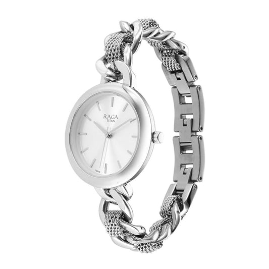Titan Raga Showstopper Silver Women's Watch 95265SM01