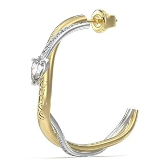 GUESS Twist Gold-Plated Women's Earrings UBE05063YGRH