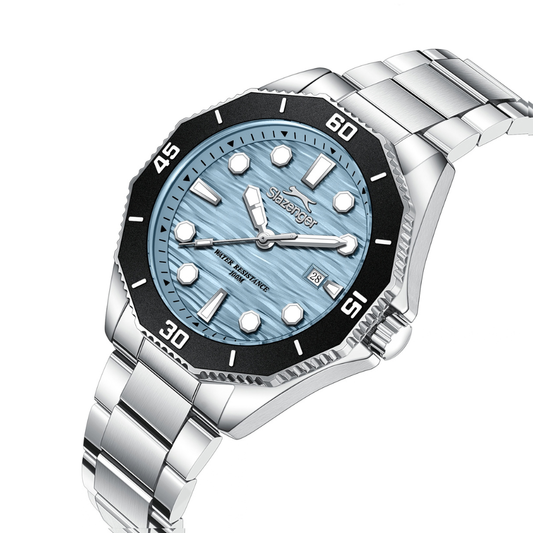 Slazenger Blue Dial Men's Metal Strap Watch SL.09.2628.1.300