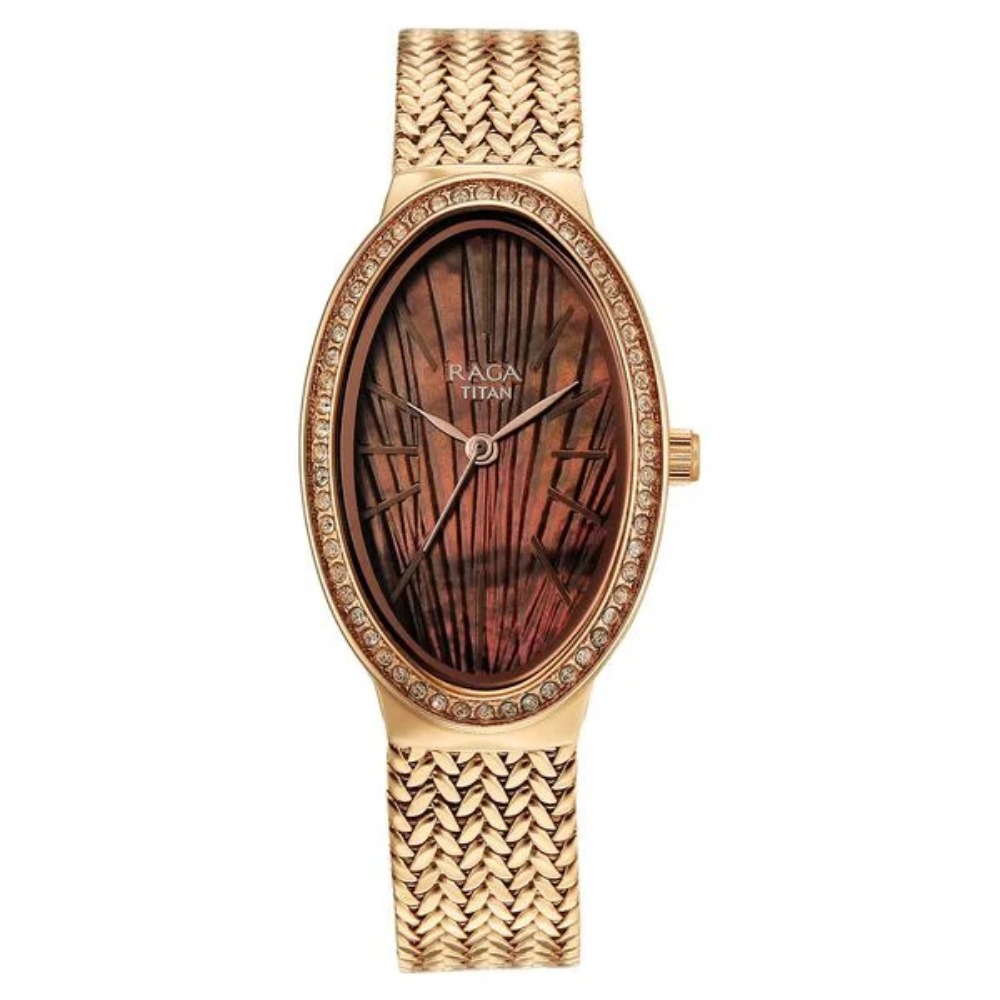 Titan Raga Glimmers Brown Dial Women's Watch 95338WM01