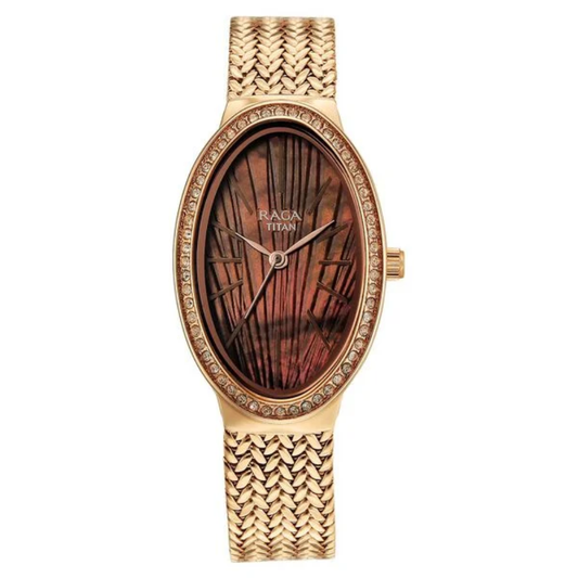 Titan Raga Glimmers Brown Dial Women's Watch 95338WM01