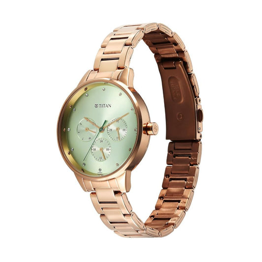 Titan Razzle Dazzle Green Dial Women's Watch 2648WM09