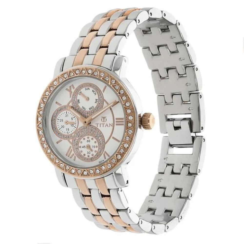 Titan Quartz Silver Women's Watch 9743KM01