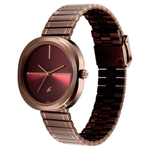 Fastrack 9 to Fine Brown Dial Women's Watch 6330KM01