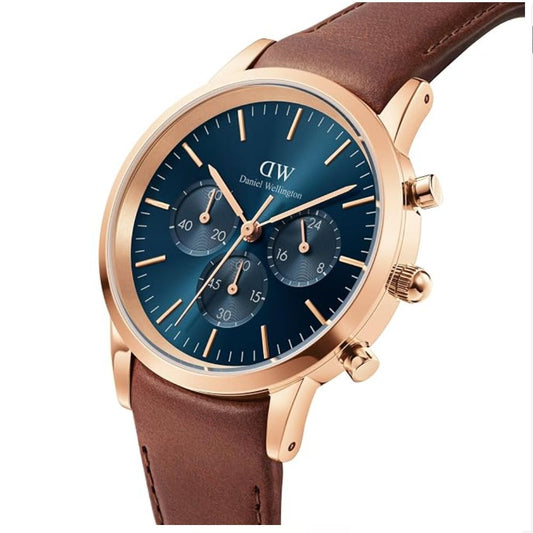 Daniel Wellington Iconic Blue & Brown Men's Watch DW00100639K