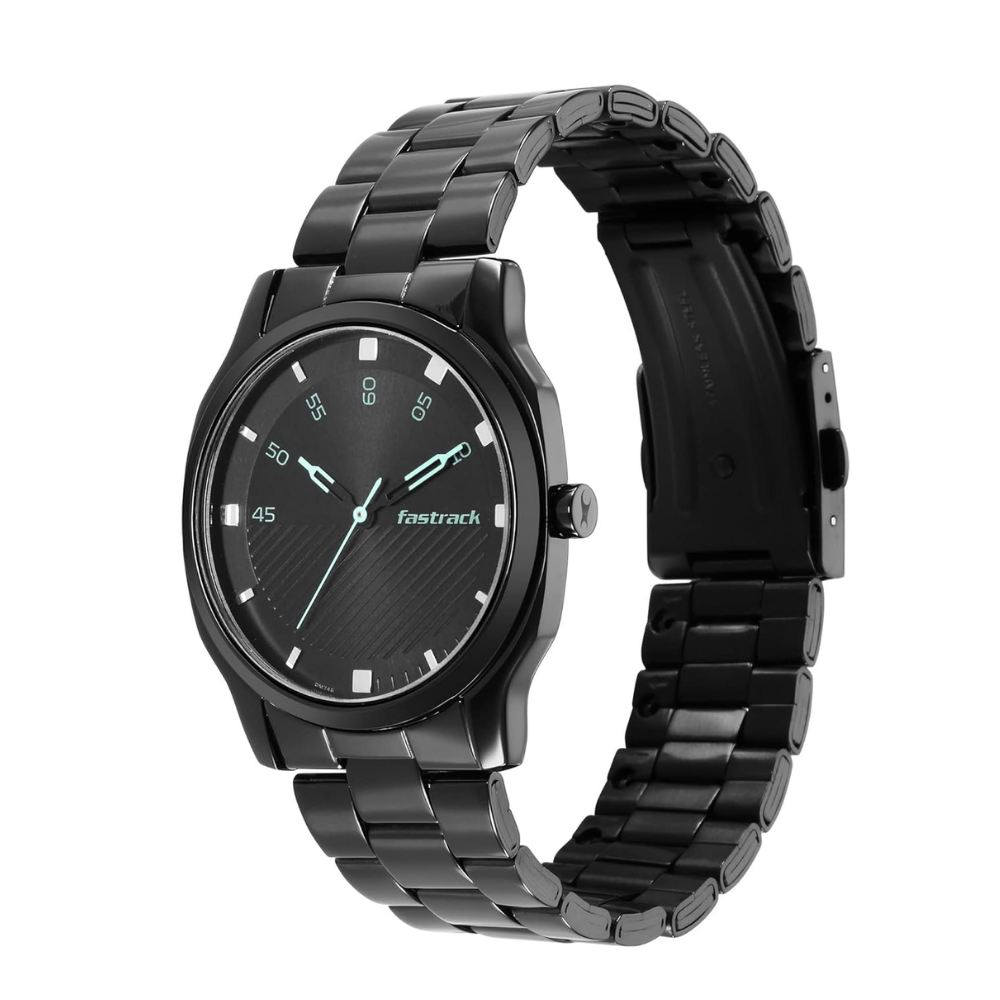 Fastrack Stunners Quartz Analog Black Watch Men 3255NM02