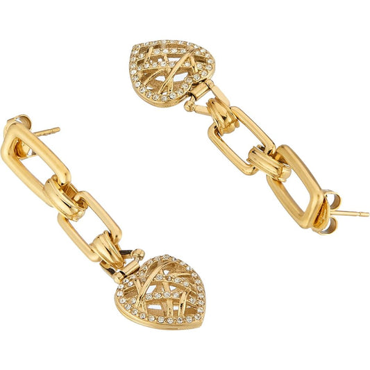 GUESS Heart Cage Gold-Plated Women's Earrings UBE03096YG