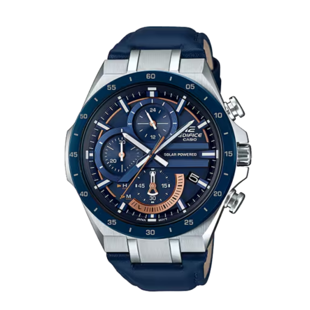 Casio Edifice Blue Leather Strap Watch for EQS-920BL-2AV | 10579624