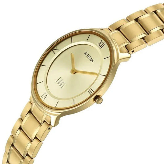 Titan Edge Gleam Champagne Men's Watch NU1843YM03