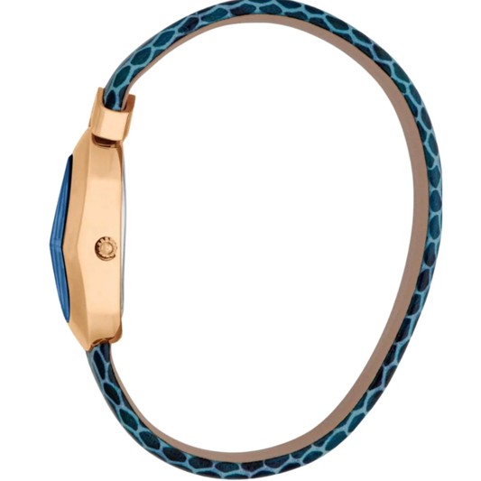 Just Cavalli Diversa Snake Blue Dial Rose Gold Women's Watch JC1L321M1055