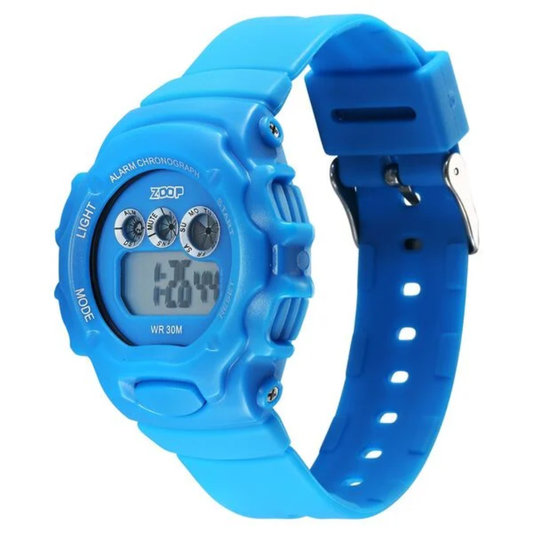 Zoop Digital Watch with Digital Dial & Blue Strap for Boys Kids 26035PP08W