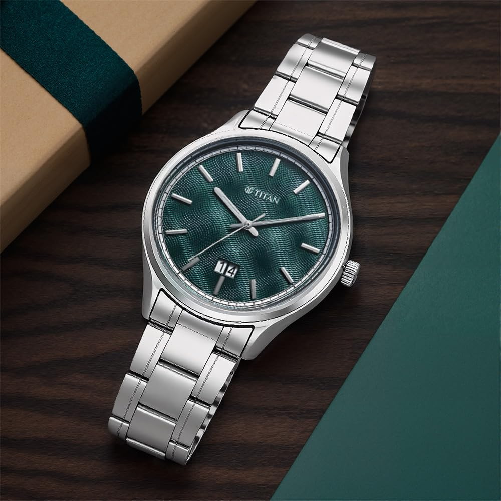 Titan Palette of Colours Green Dial Men's Watch 10033SM03