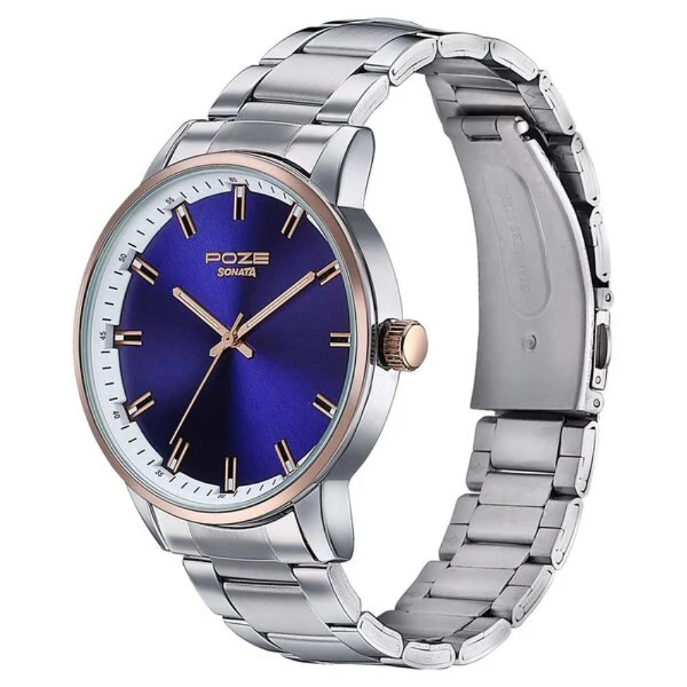Sonata Poze Blue Dial Men's Watch SP70057KM02
