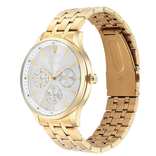 Titan Opulent LII Silver Men's Watch 90127YM04