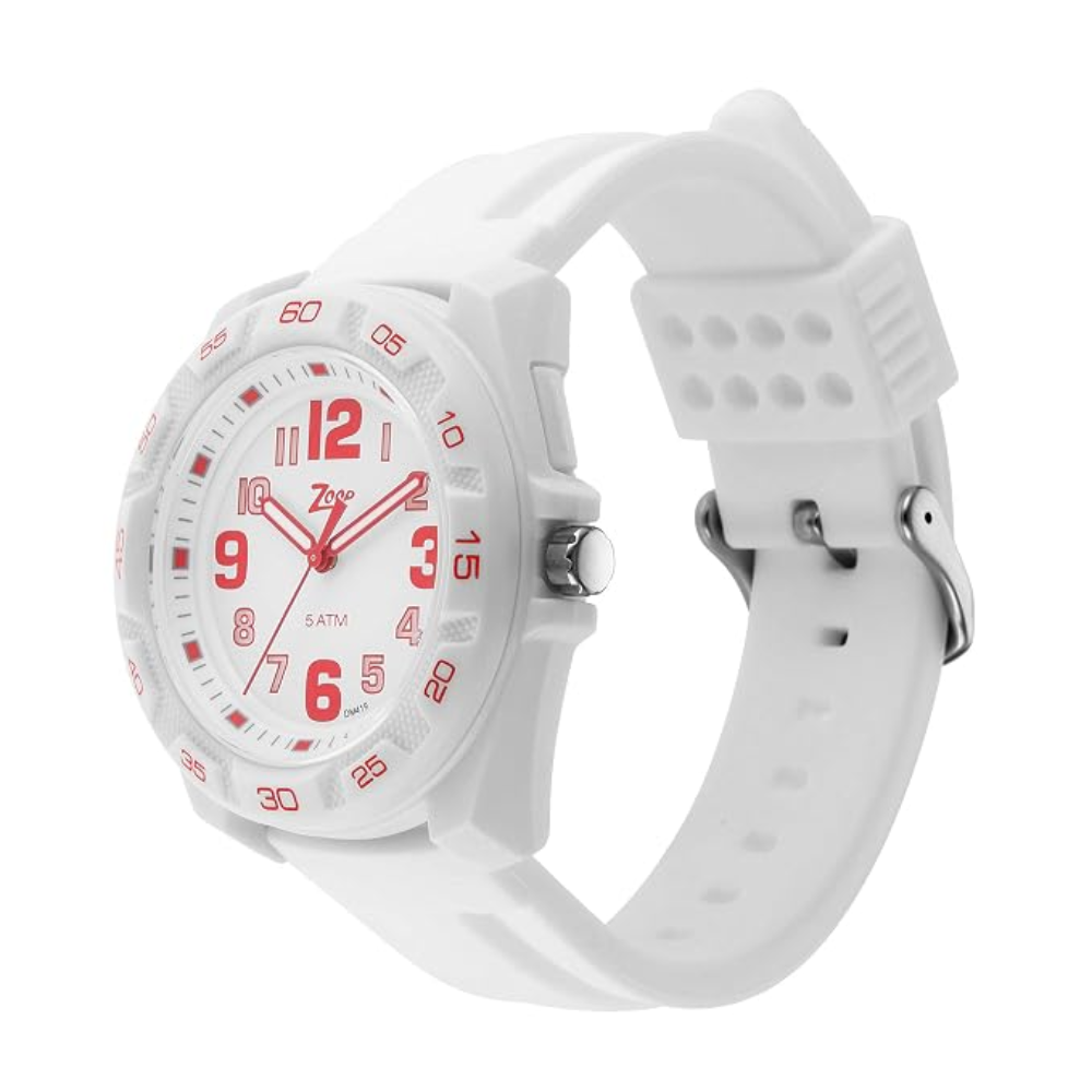 Zoop Analog White Dial White Strap Boys Watch NP16016PP03