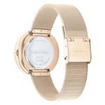 Calvin Klein Twisted Bezel Black Dial Women's Analog Mesh Watch 25200151