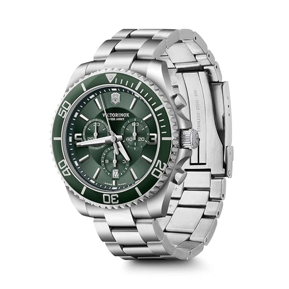 Victorinox Maverick Chrono Green Dial Men Watch - 241946